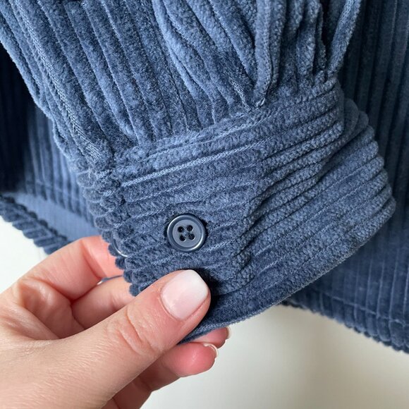 CHROME HEARTS Blue Corduroy Button Up Shirt - Picture 3 of 4